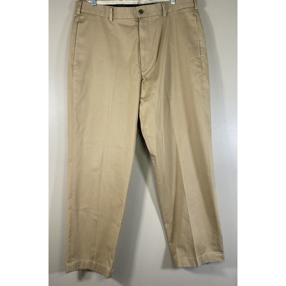 Brooks Brothers Advantage Chino HUDSON Men's Pant Flat Front Brown Size 36x30